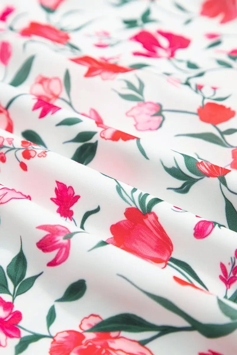 Pink Floral Puff Sleeve Square Neck Empire Waist Maxi Dress - Love Salve